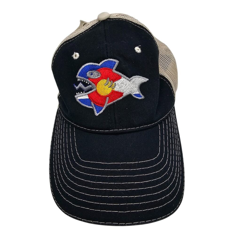 Colorado Flag Fish Strapback Trucker Baseball Hat Cap